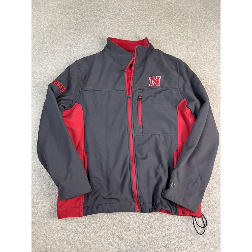 Nebraska Cornhuskers Jacket Mens Medium Gray‎ NCAA Football Colosseum Athletics
